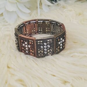 Crystal Cross Bracelet- Copper Tone. 🌴